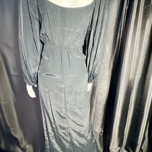 NWT A New Day Black Polka Dot Maxi Dress Sweetheart Neck XL - Picture 3 of 5